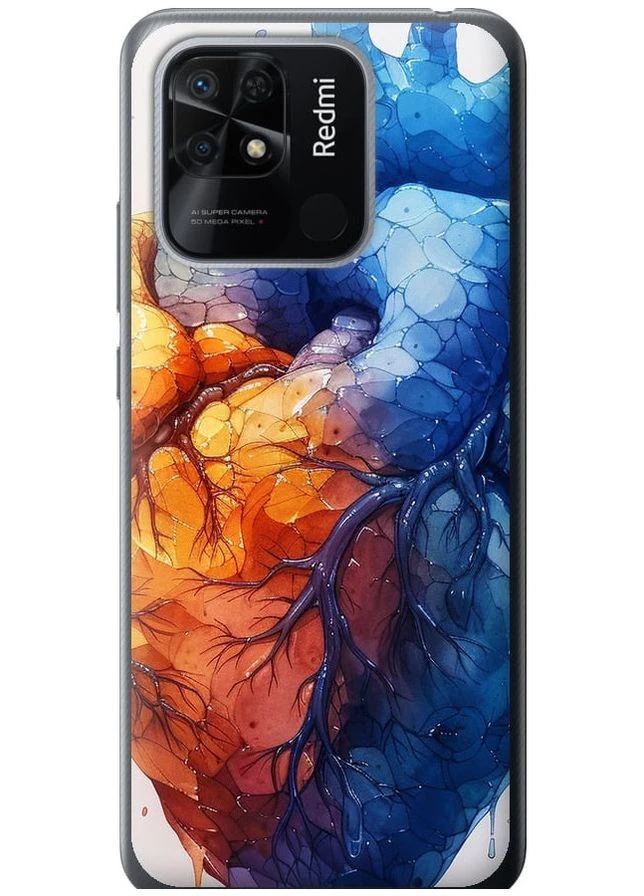 Силіконовий чохол 'Арт-серце' для Endorphone Xiaomi Redmi 10C (285105775)