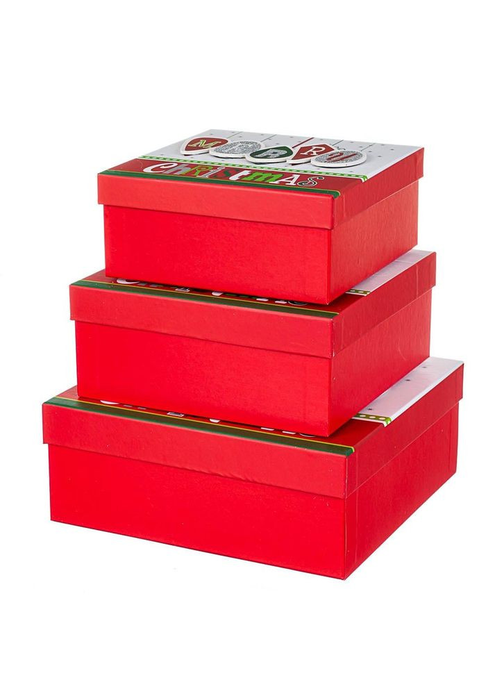 Набор из 3 коробок С новым годом 28х28х11 No Brand (365758805)