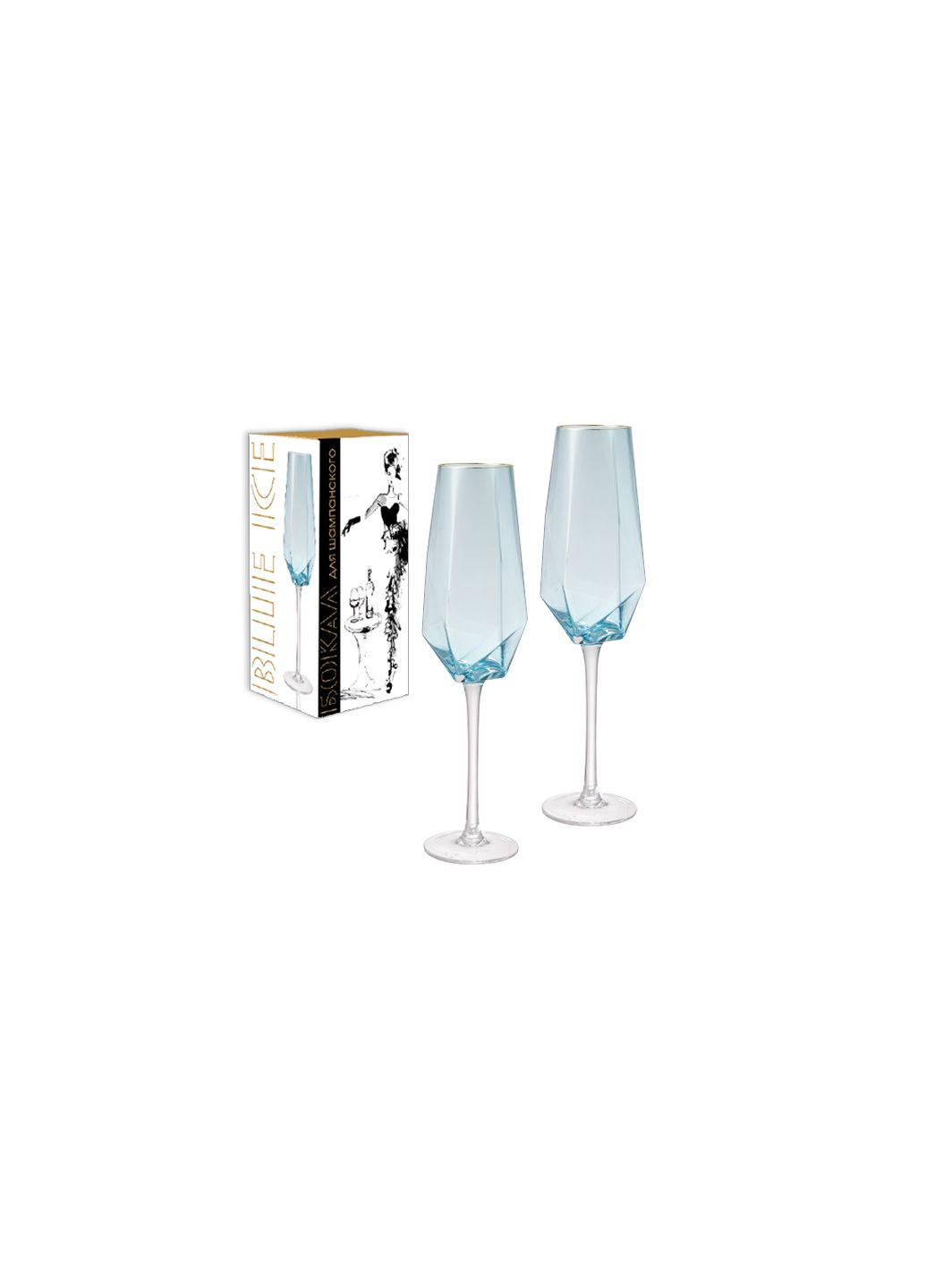 Бокал для шампанського Blue ice 380мл ST705106 S&T (273222190)