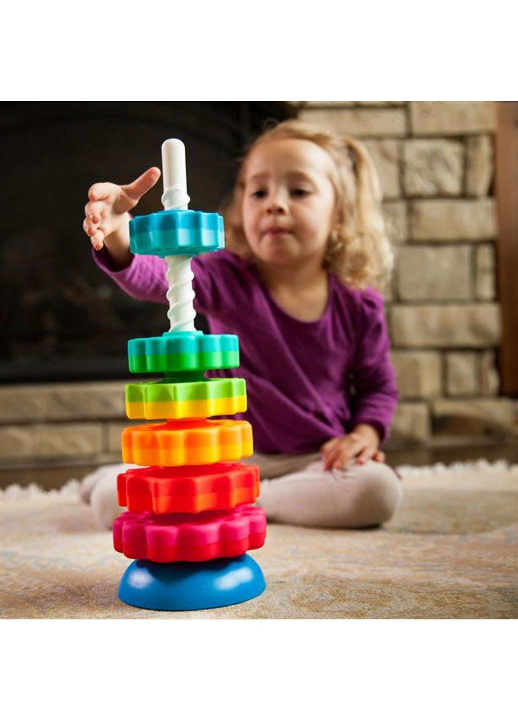 Винтовая пирамидка SpinAgain тактильная (F110ML) Fat Brain Toys (331173434)
