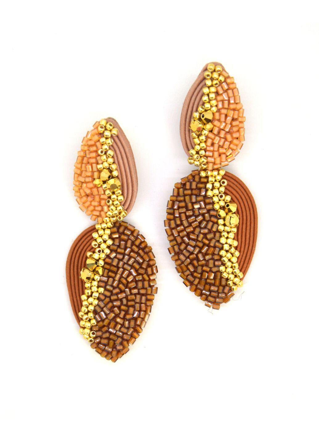 Акцентні сережки Гурзуф карамельного кольору Olha Serhiichuk jewelry (324621544)