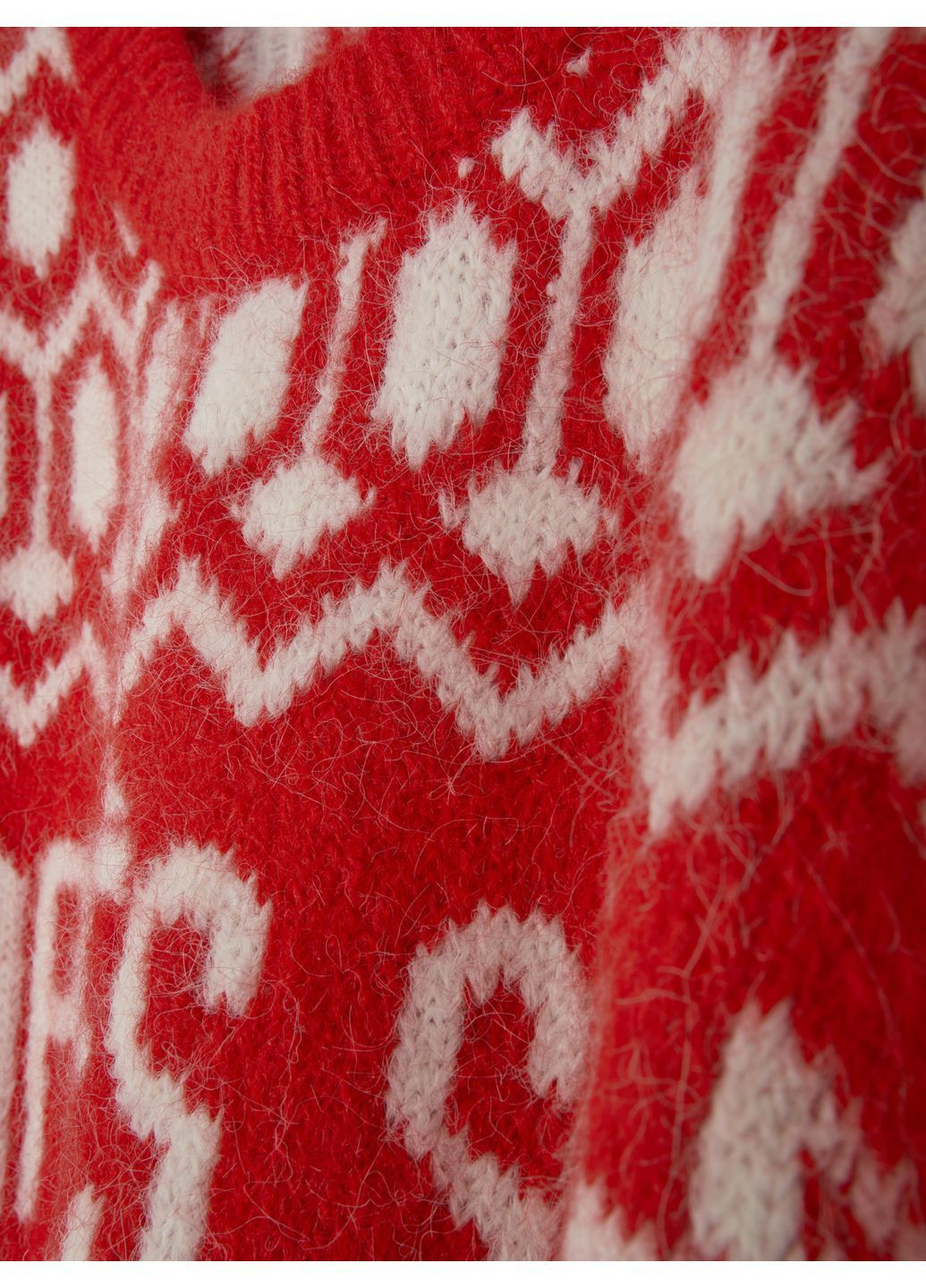 Красный джемпер зима,красный белый, Primark