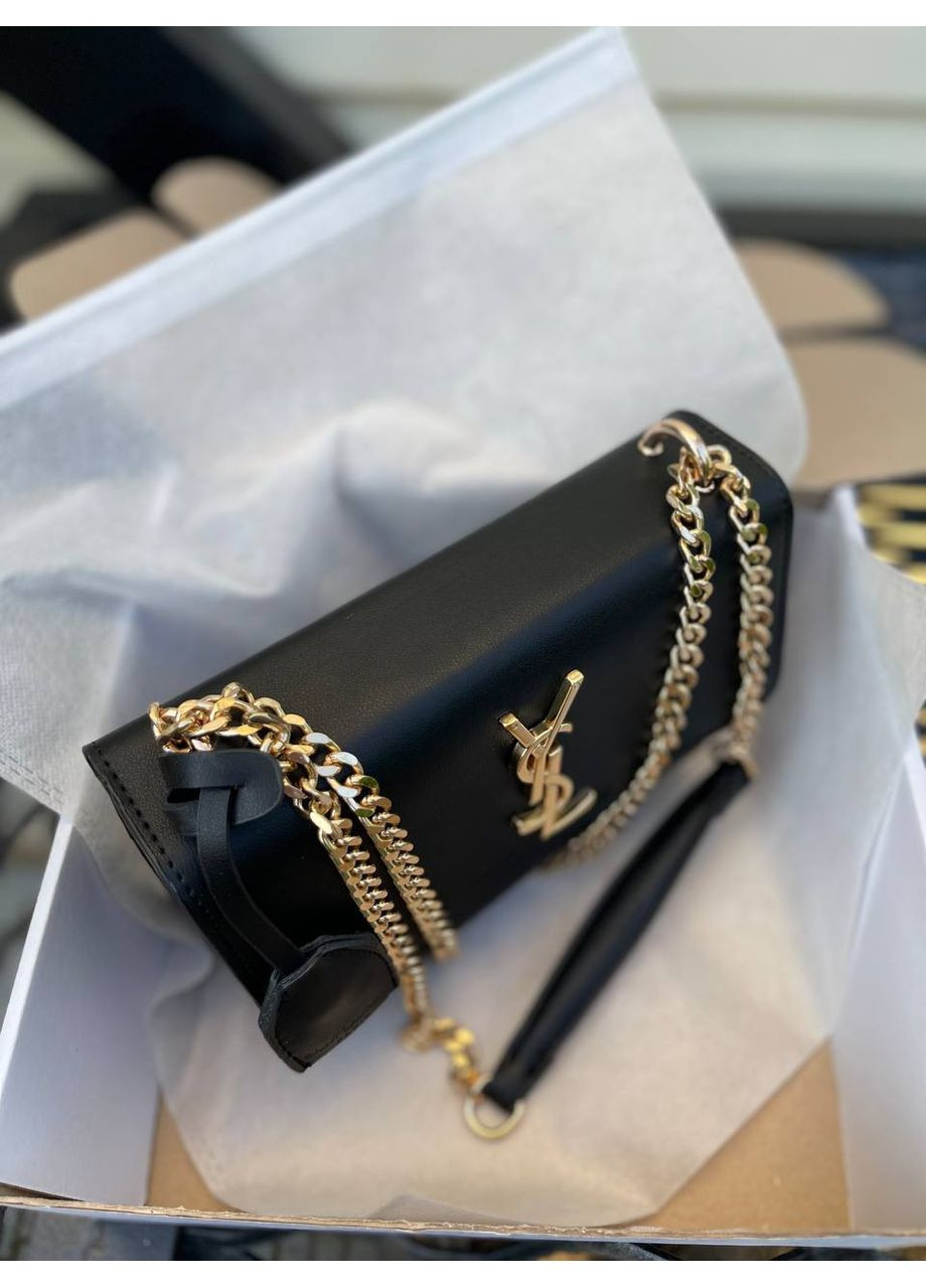 Женская сумка Ив Сен Лоран Yves Saint Laurent Black черная с цепкой ЗЛ на плечо No Brand (355466989)