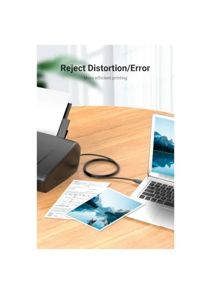 Кабель для принтера (COQBG) Vention USB 2.0 AM/BM 1.5m 480Mbps PVC black (389988531)