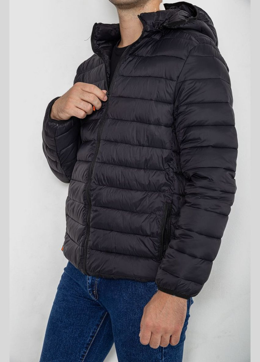 Черная демисезонная демисезонная мужская куртка на синтепоне,, Ager