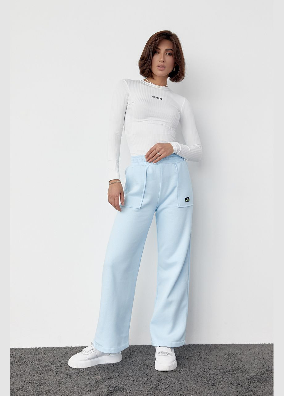 Трикотажні штани на флісі з накладними кишенями Liton (297373627)