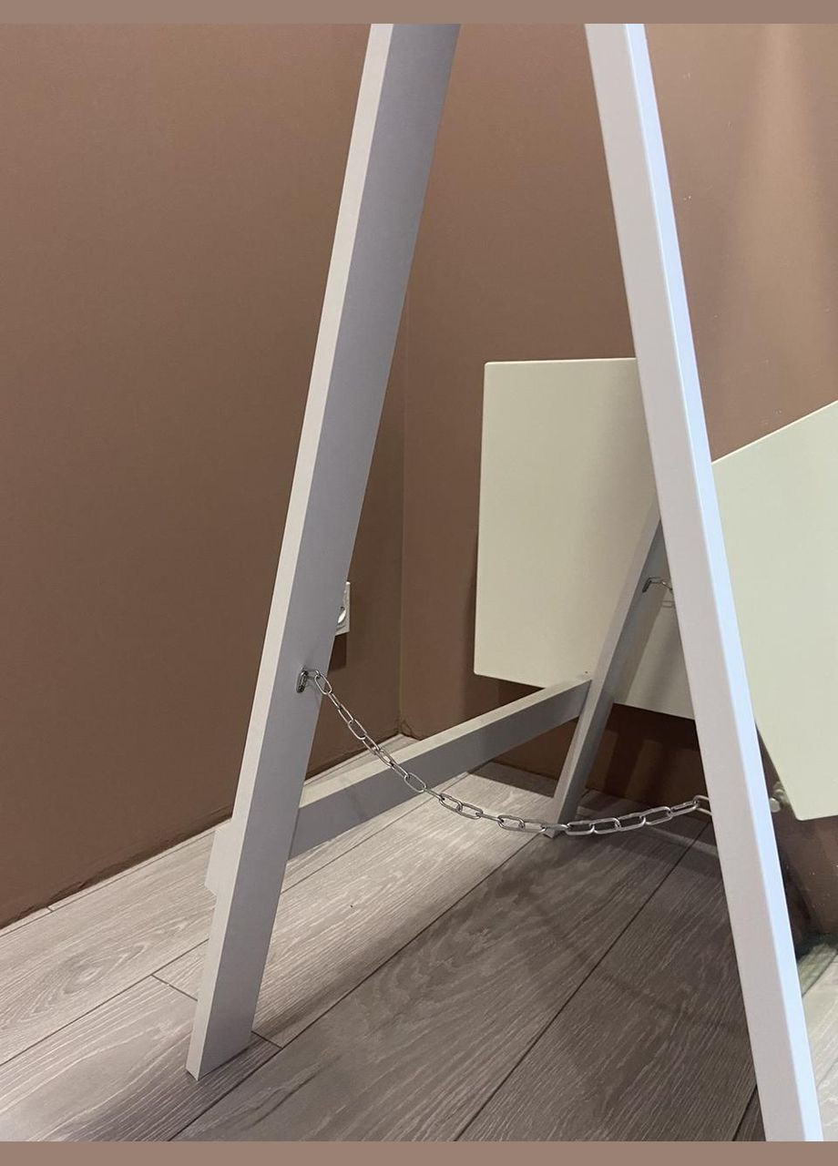 Зеркало напольное в тонкой раме белого цвета на ножке 160 х 60 см No Brand (333823446)