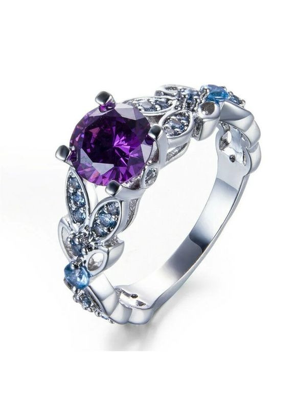 Женское кольцо с белыми камнями Азали размер 17 Fashion Jewelry (290664036)