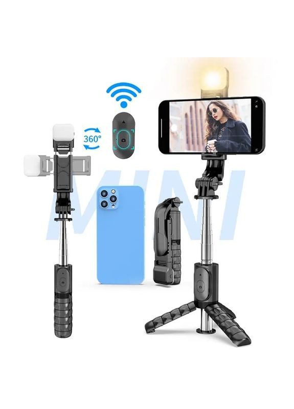 Monopod Tripod 0.76m Button Bluetooth Q11S, складна селфі палиця з підсвічуванням, Монопод Bluetooth Selfie (303124874)
