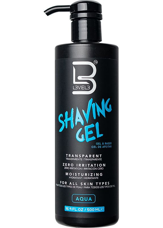 Гель для бритья Aqua, 500 мл L3VEL3 (357493703)
