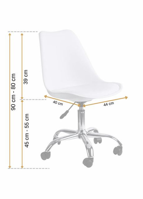 Кресло B-487 на колесах белое, из экокожи. Bonro (349820377)