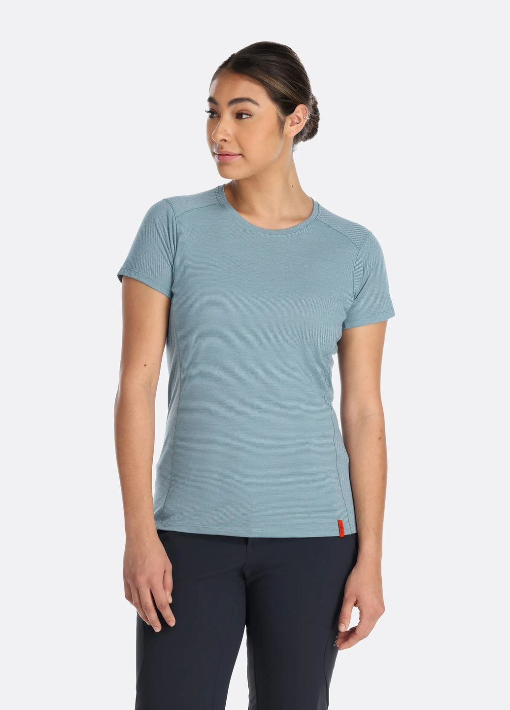 Голубая всесезон женская футболка syncrino base tee womens Rab