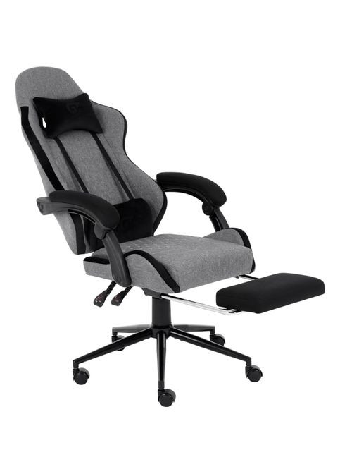 Геймерське крісло X2324 Fabric Gray/Black Suede GT Racer (278078246)