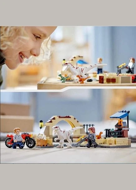 Jurassic World Атроцираптор: Погоня на мотоциклі 169 деталей (76945) Lego (304055056)