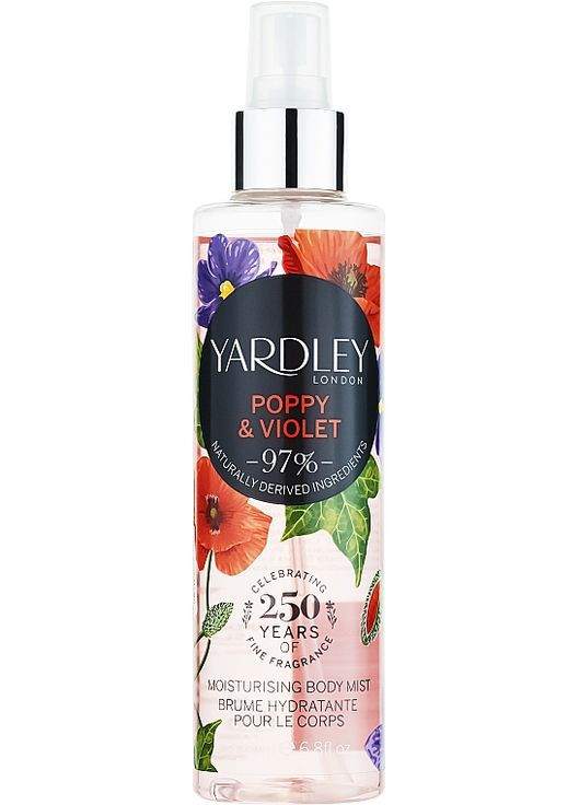 Спрей для тіла Poppy & Violet 200ml (783317-36645) Yardley (368646743)