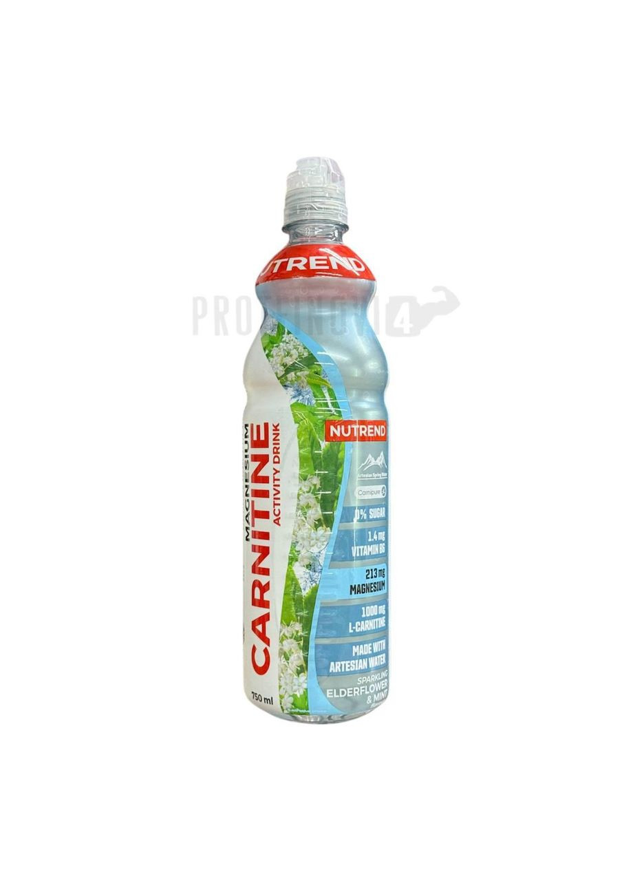 Напиток с карнитином Carnitine Activity Drink Elderflower&Mint 750ml для спортсменов Nutrend (372506215)