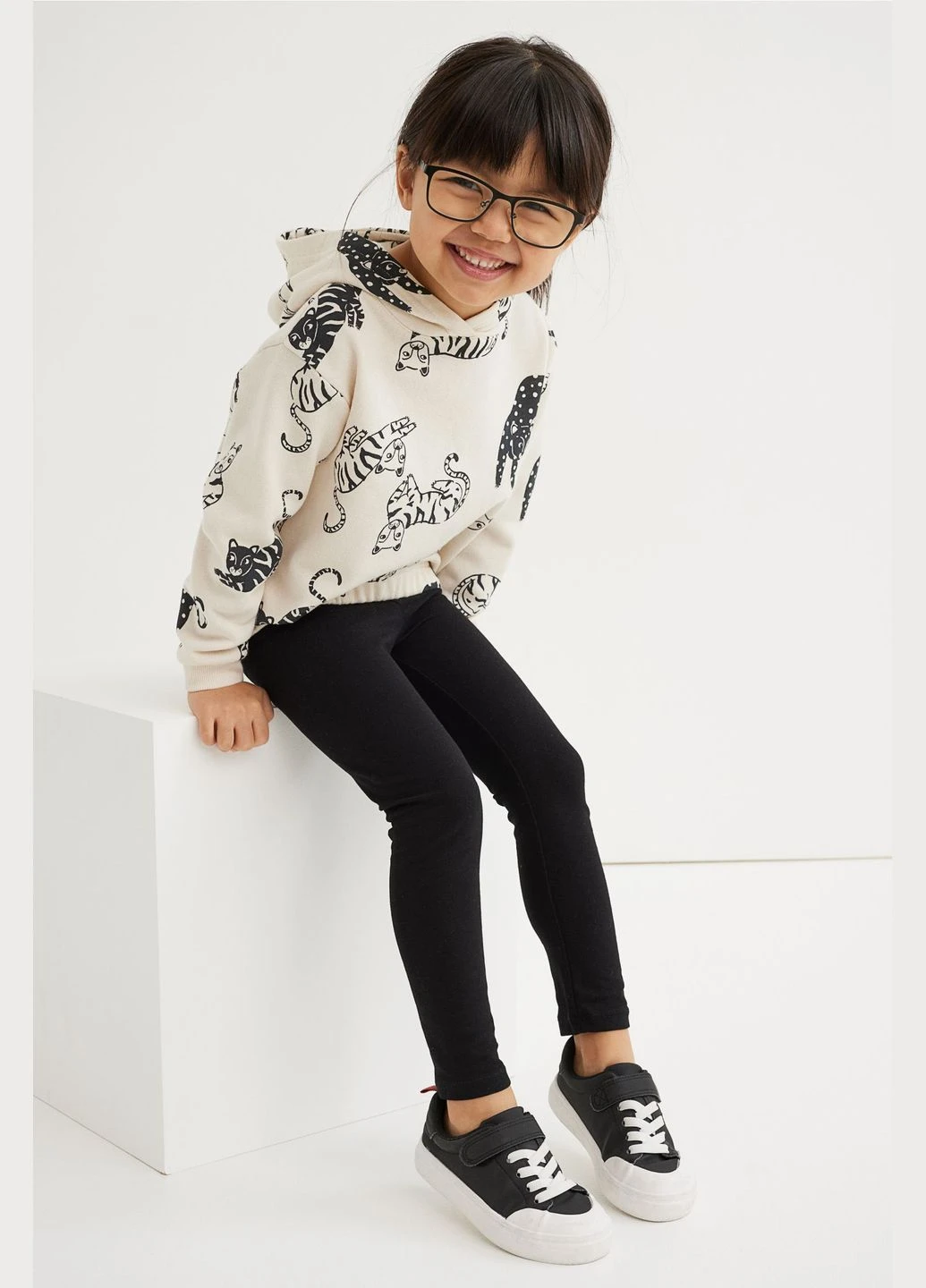 Черные летние леггинсы H&M