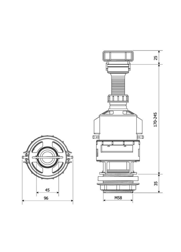 Арматура выпускная шток ZSO/200 KK POL (Польша) No Brand (370286463)