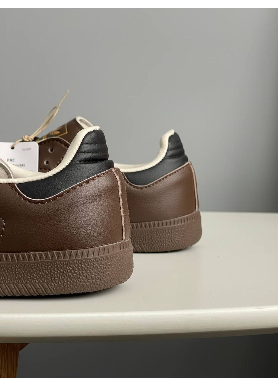 Кроссовки женские Adidas Samba Brown Beige | Адидас Самба коричневые No Brand коричневые демисезоны (356764826)