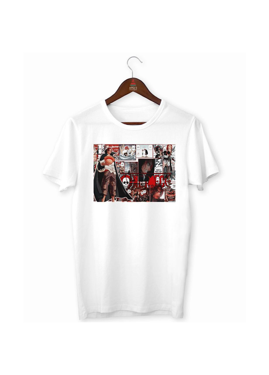 Футболка белая с аниме принтом "One Piece Ван-Пис Shanks Шанкс (комикс)" Кавун футболка (316345796)