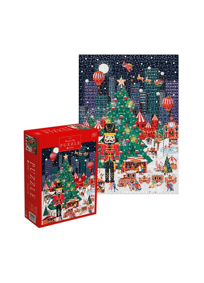 Пазли тришарові Christmas City 1000 шт. Interdruk (369154941)