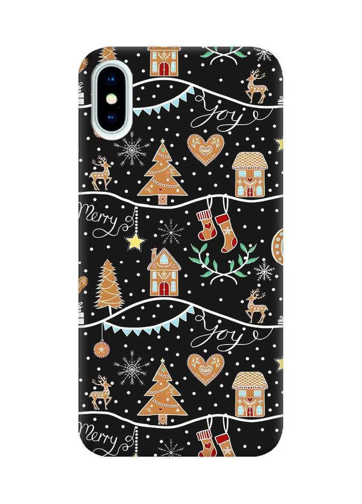 Матовый чехол на iPhone X/Xs:: Фон Рождество (новогодний принт 201) Creative (362967049)