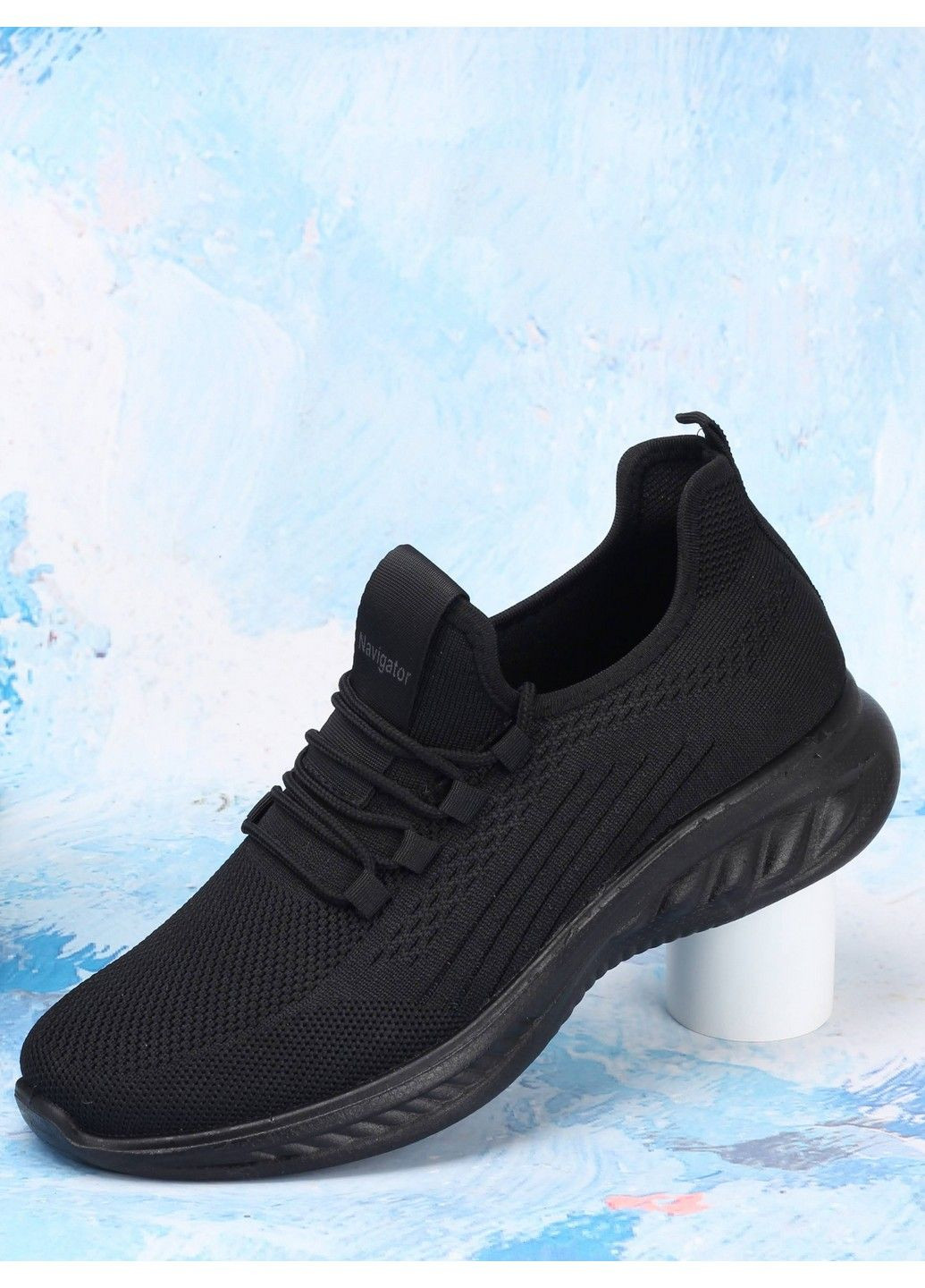 Черные всесезонные текстильные кроссовки ap6806-1 Navigator