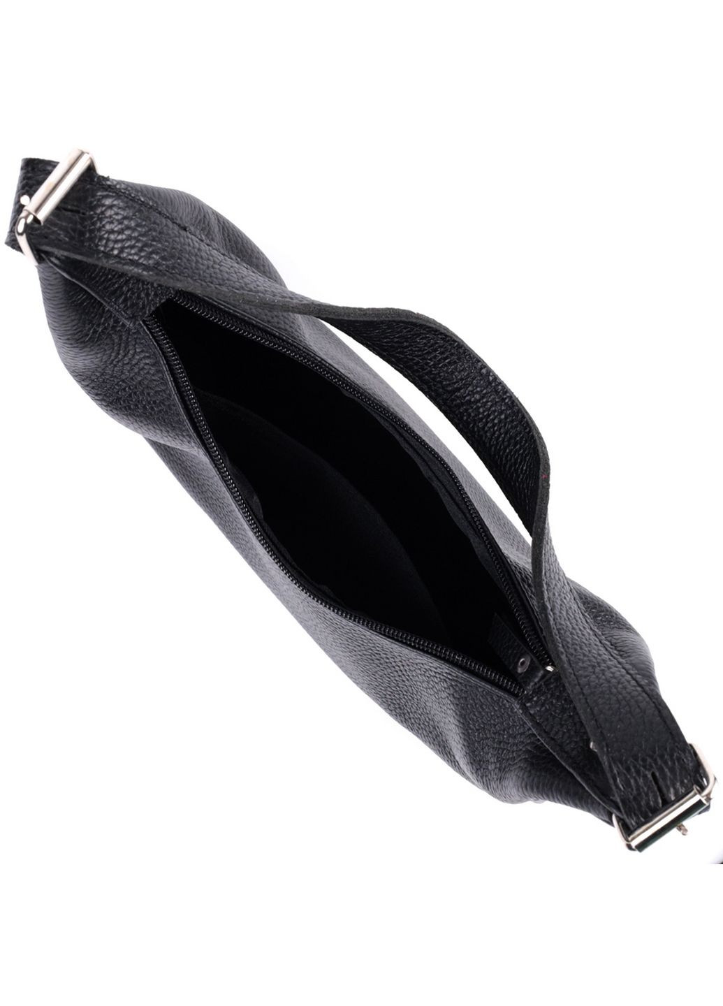 Сумка багет з регульованим ременем із зернистої натуральної шкіри 26х13х6,5 см Shvigel (315873228)