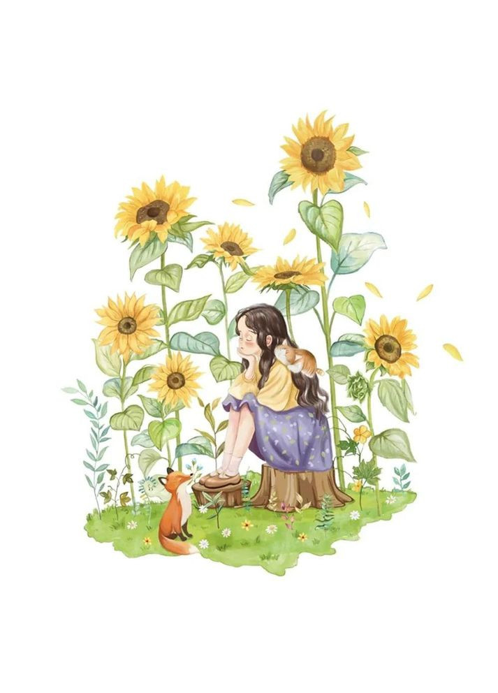 Вінілові наклейки на стіну Соняшники (лист 60 х 90 см) Б139-29 SX-AB No Brand (356767860)