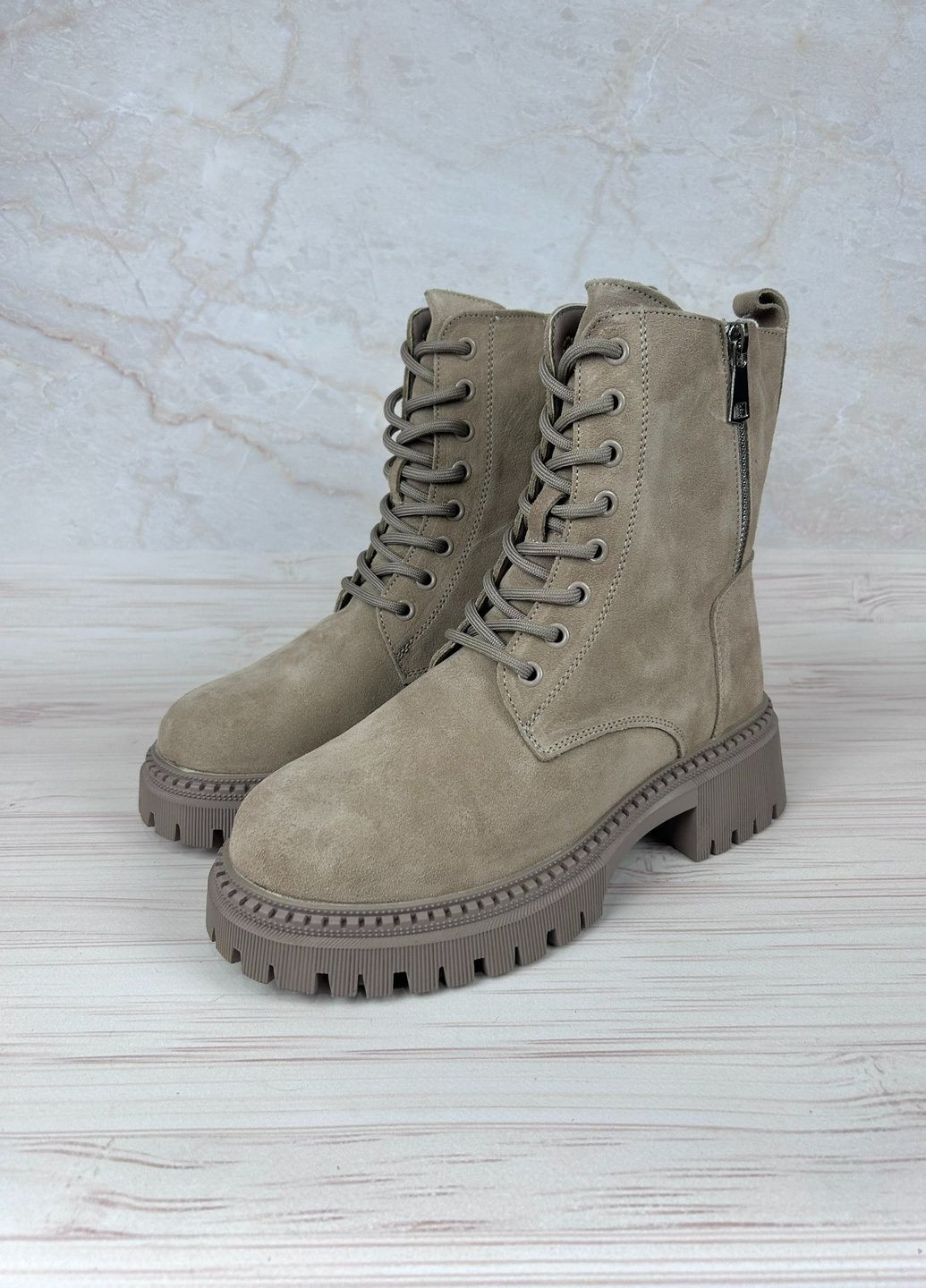 Зимние ботинки из замши для женщин Hengji из натуральной замши