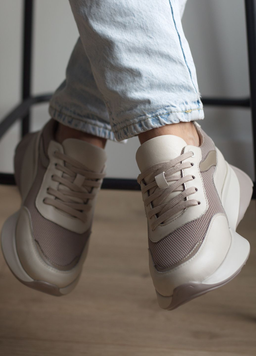 Кроссовки женские Zlett 3803 кофейные лето (315023056)