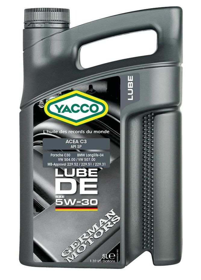 Моторное масло LUBE DE 5W30 5л (30555L) Yacco (371013595)