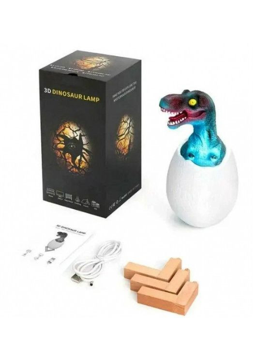 Детский светильник SUNROZ 3D Dinosaur Lamp лампа-ночник "Динозаврик в яйцо" с пультом ДУ No Brand (305836762)