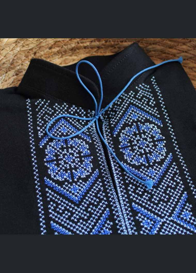 Вишиванка для хлопчика Орест чорна з синім Ladan 7006 (355802408)