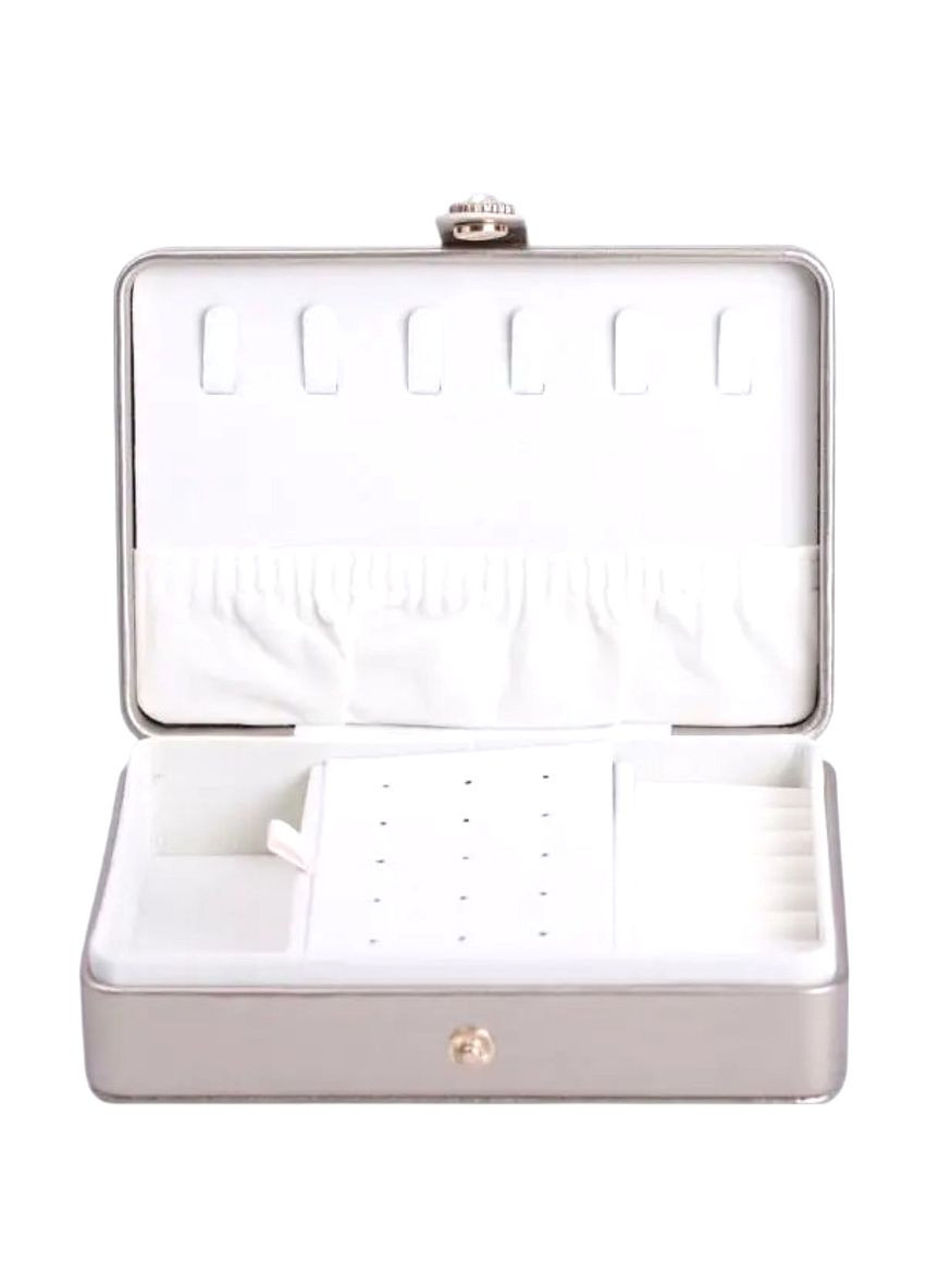 Шкатулка для украшений из экокожи 16х11 см органайзер для бижутерии стильный контейнер для драгоценностей ProDobro (364189625)