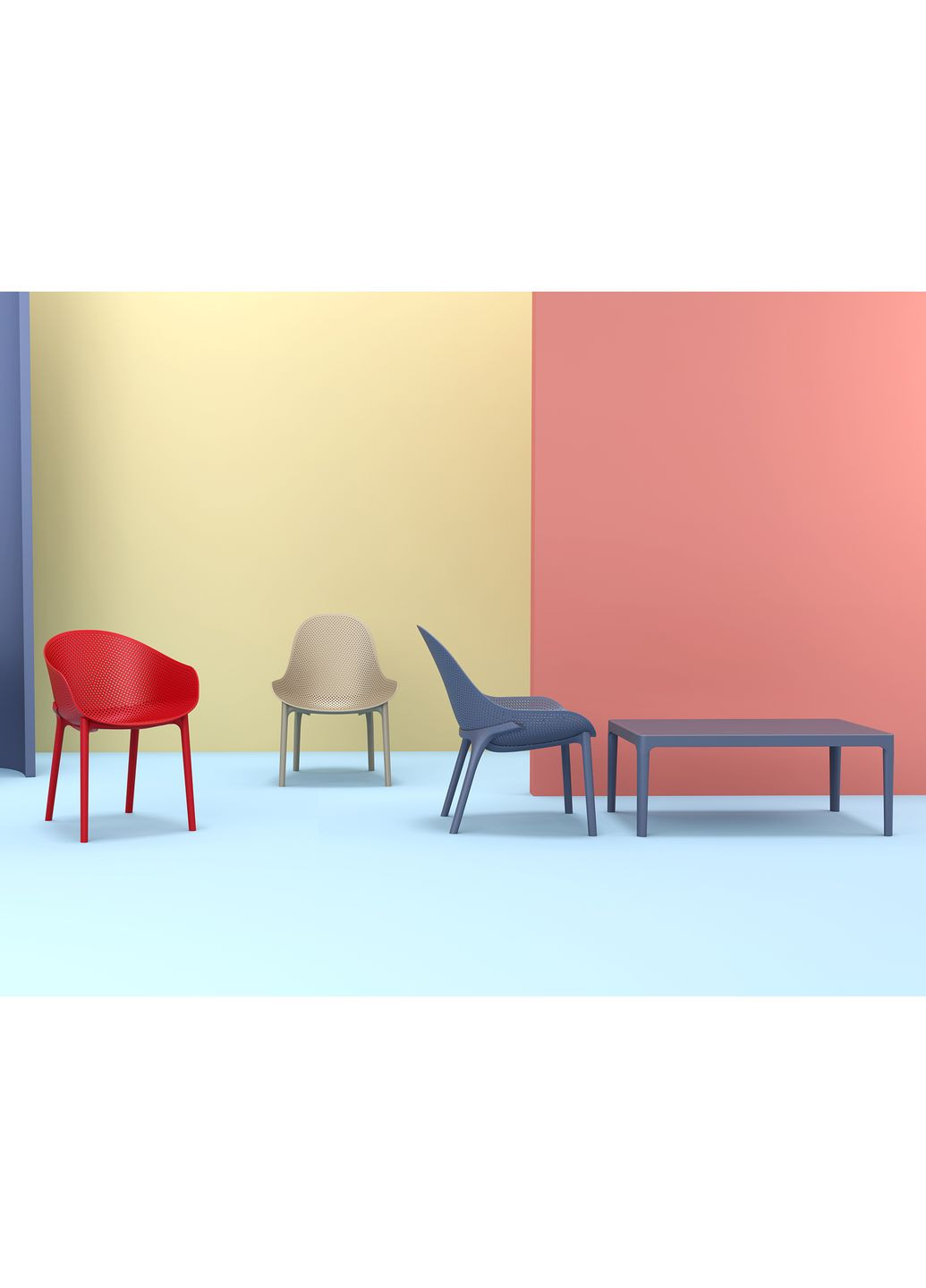 Стілець садовий Sky Lounge Темно-сірий Siesta (372178855)