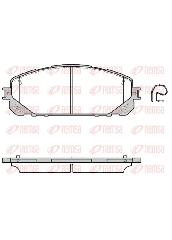 Колодки гальмівні дискові ПЕРЕДН JEEP CHEROKEE (KL) 2.4 2013.06- RS 1613.00 Remsa (355340546)