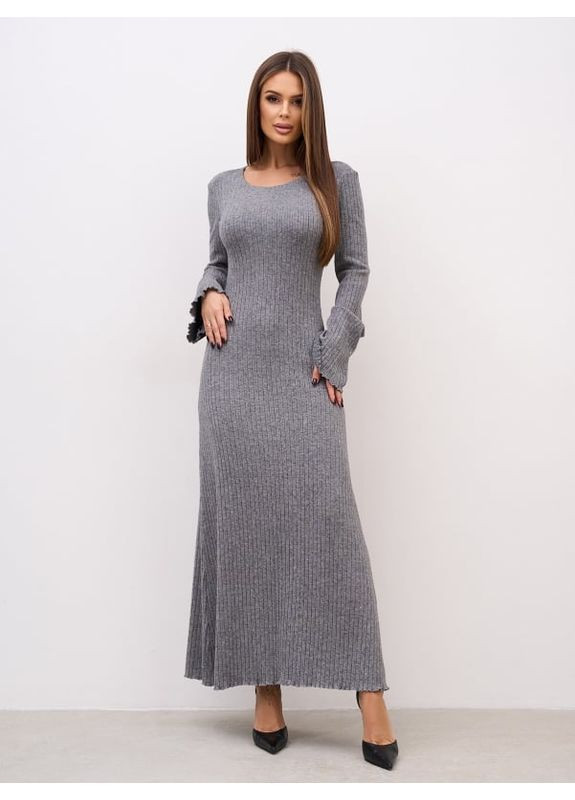 Серое платье sa-679 серое ISSA PLUS однотонное