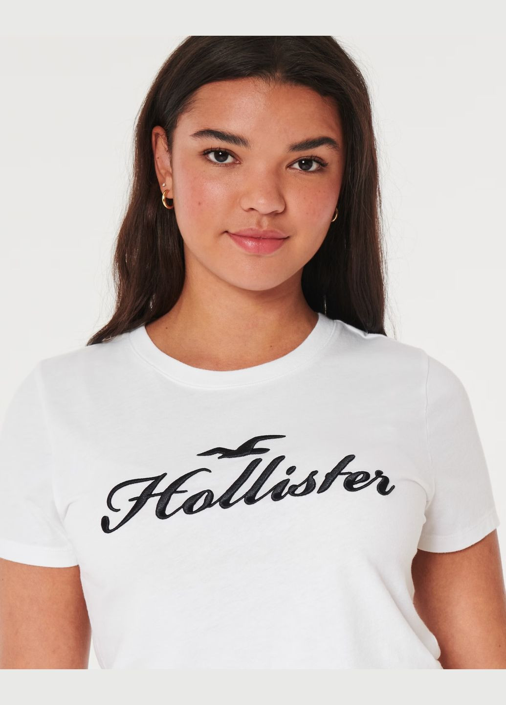Біла літня футболка hc9818w Hollister