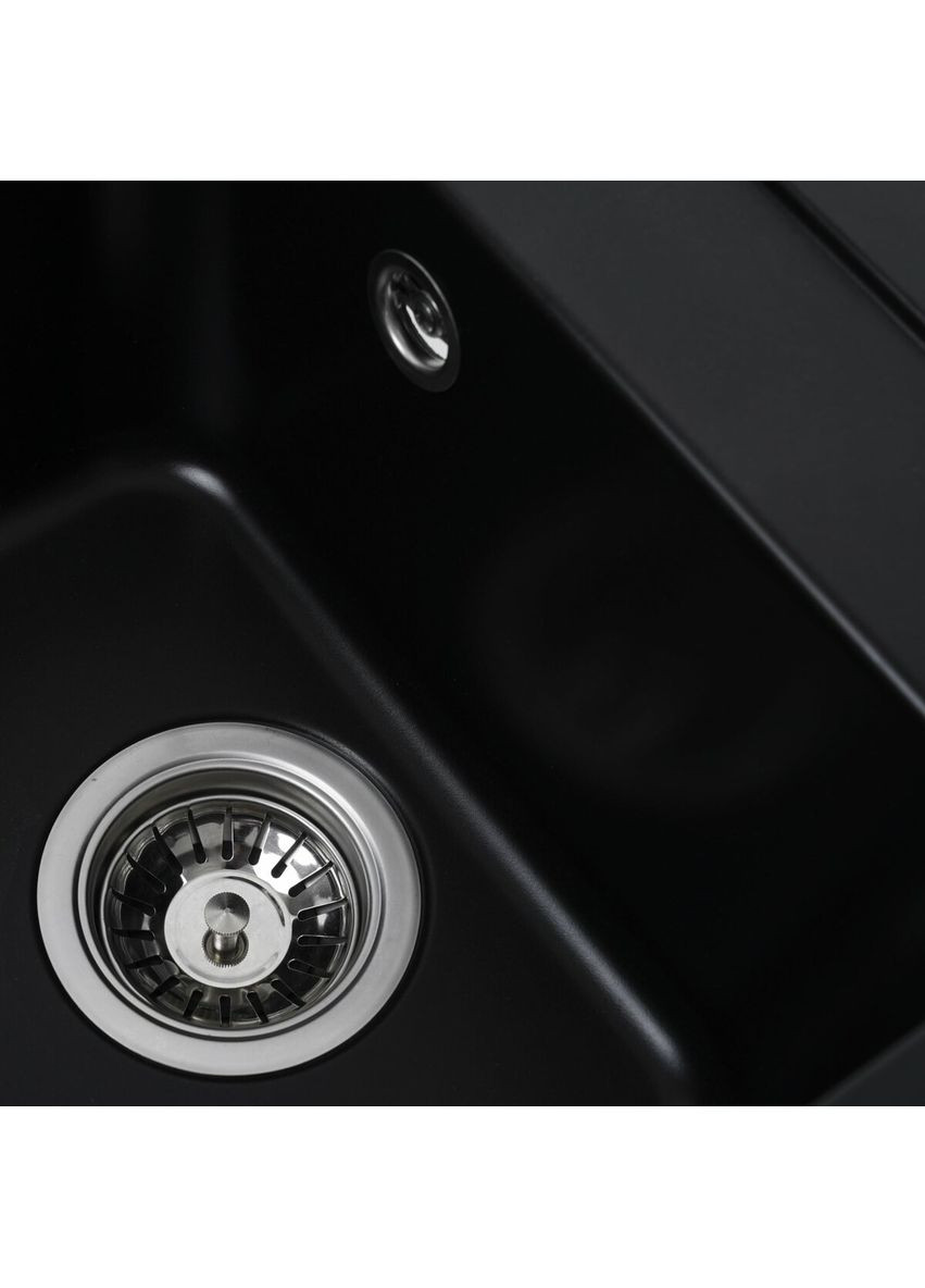 Гранітна мийка для кухні KORRADO 4050 матова Чорна Valeso (336936431)