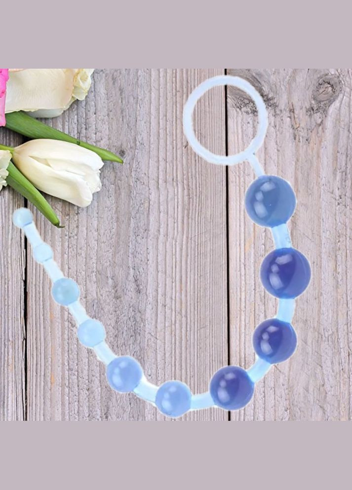 Анальные бусы голубые Hi Basic "sassy 10 beads" Chisa (301417061)
