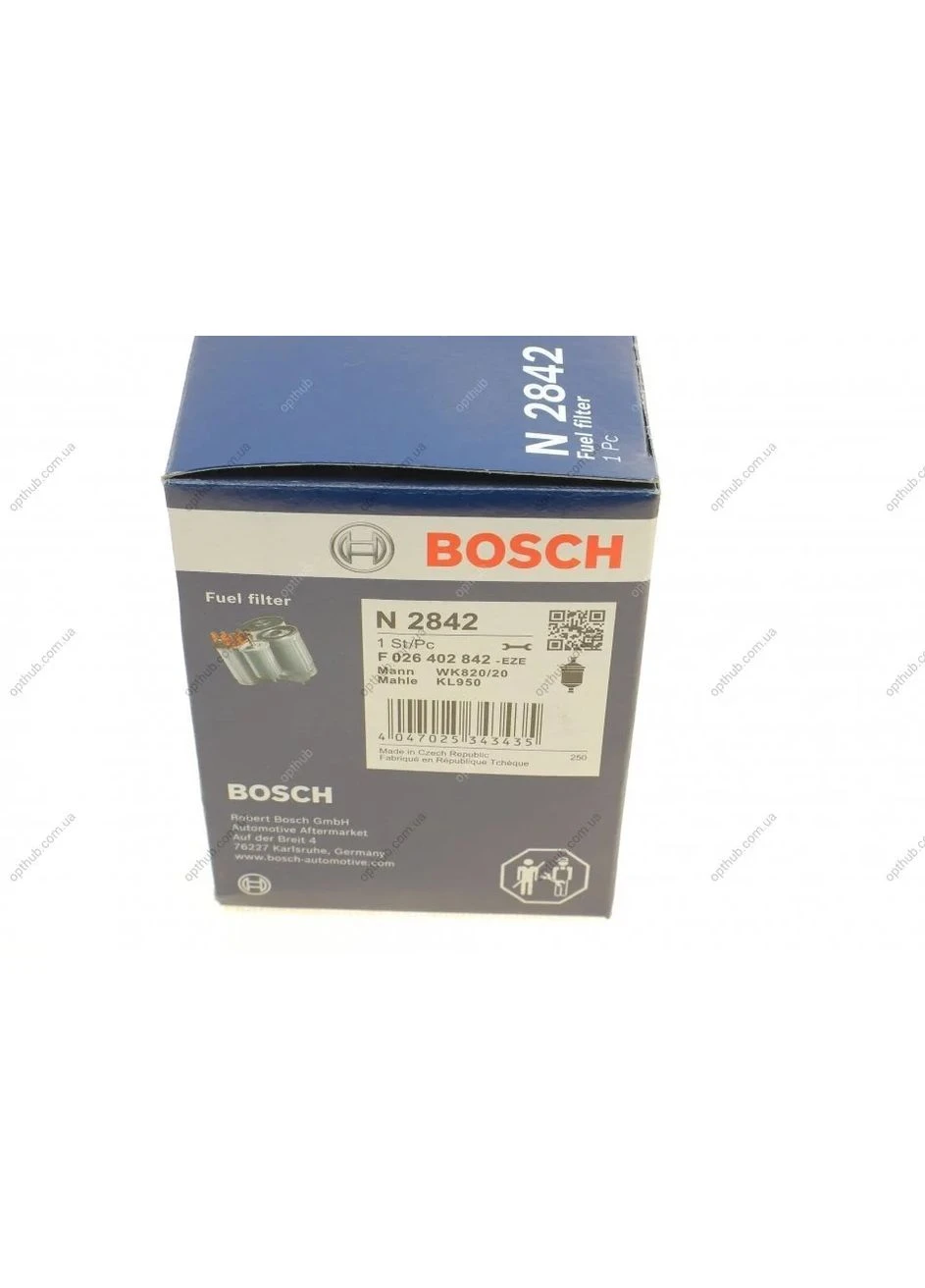 Фільтр паливний V 250 BLUETEC 04.2014 -; V 220 CDI 04.2014 -; 114 CDI 09.2014 -; 116 CDI 09.2014 F026402842-ua Bosch (366194861)