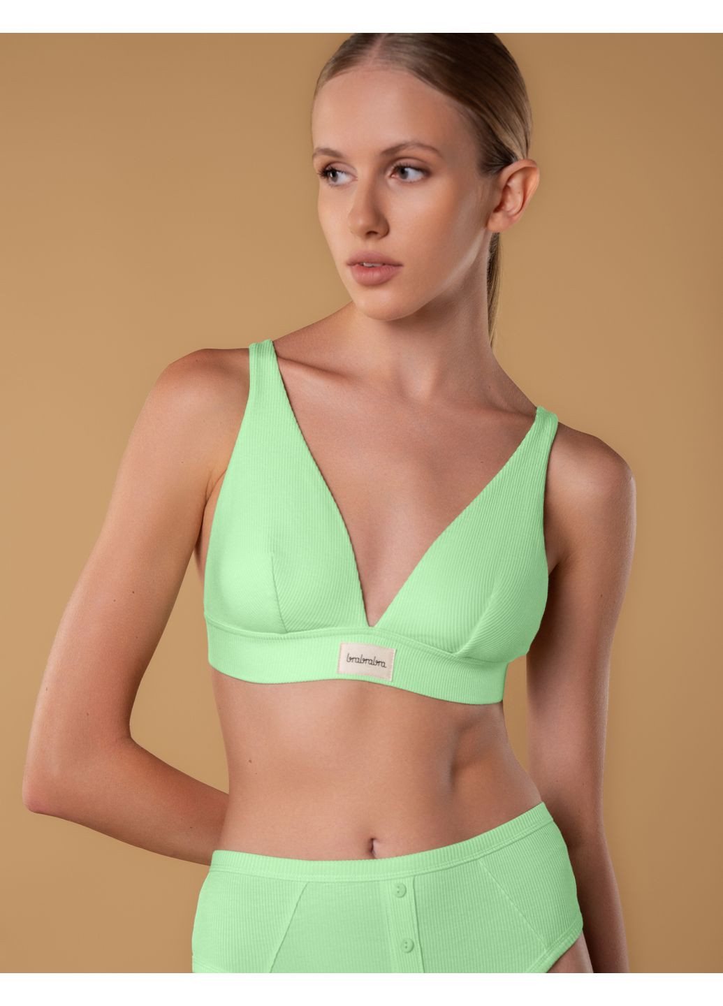 Мятный триэнджел бюстгальтер триэнджел нежное прикосновение slz25301014 мята Brabrabra без косточек вискоза