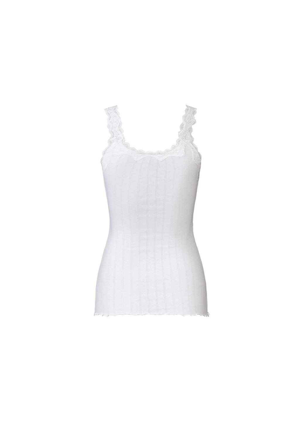 Майка натільна з мереживом для жінки LYCRA® 435700 білий Esmara — 295354676