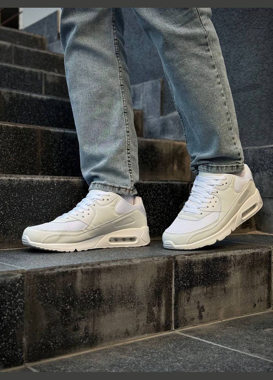Белые демисезонные классические мужские кроссовки No Brand