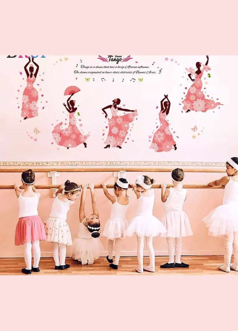 Наклейки на стену в школу танцев Танец танго (лист 60 х 90 см) Б3833 No Brand (302242738)
