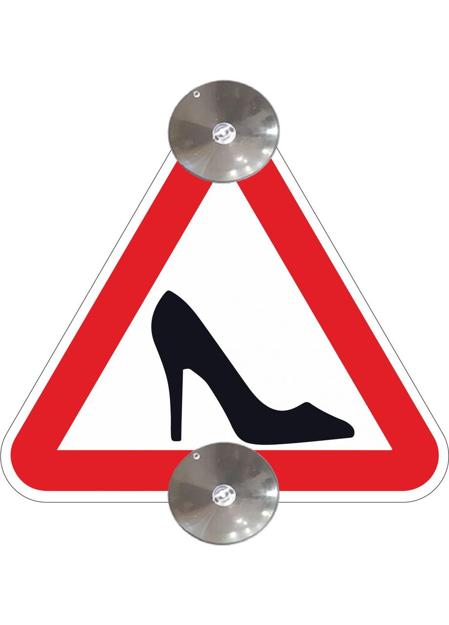 Знак на авто "Туфелька" на 2-х присосках съемный No Brand (364915609)