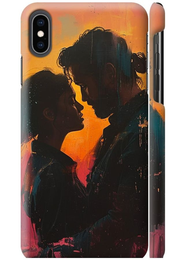 3D пластиковый глянцевый чехол 'Любовь на полотне' для Endorphone Apple iPhone XS Max (286763200)