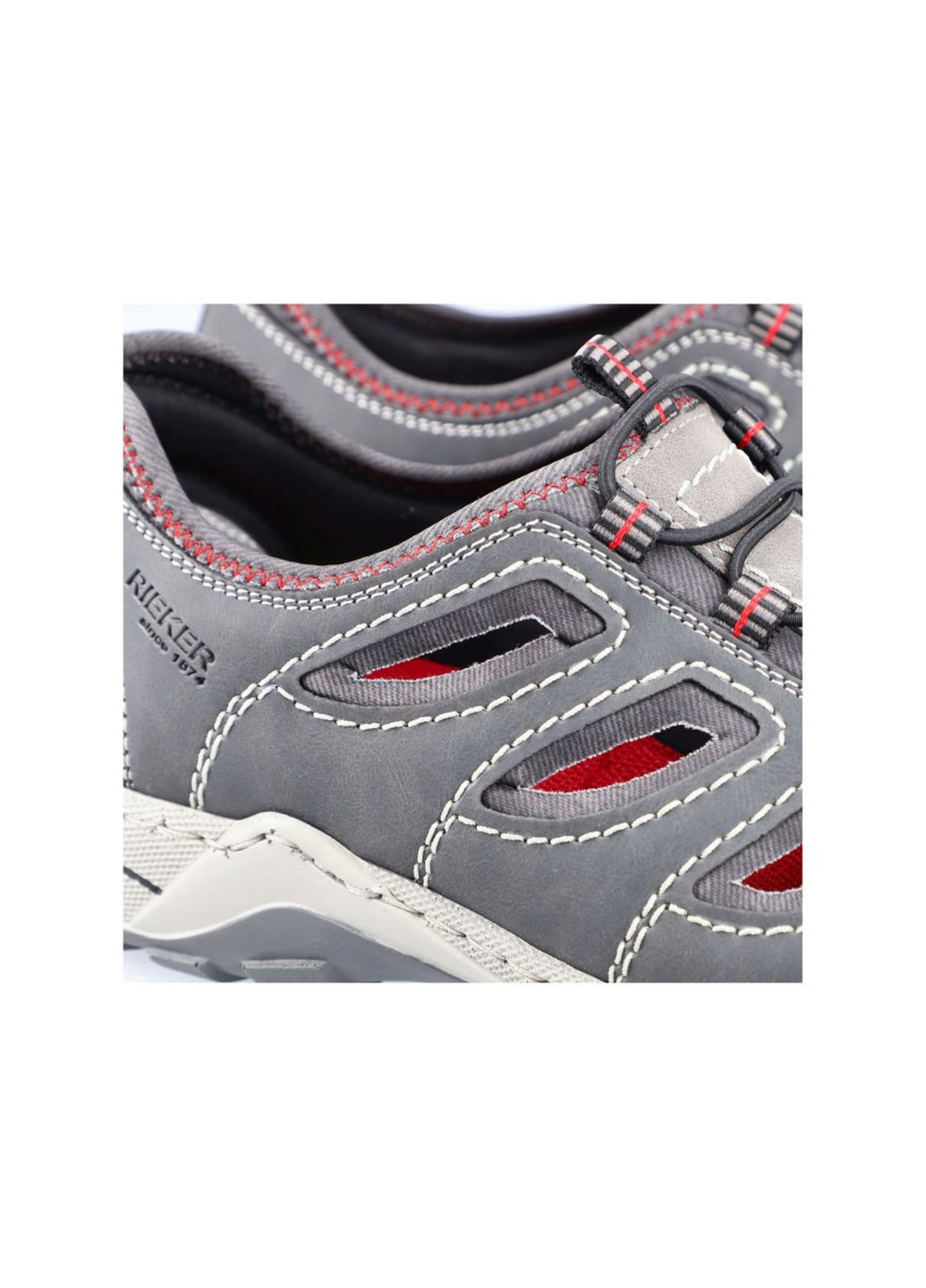 Серые летние кроссовки (р) экокожа 0-2-2-08065-46 Rieker