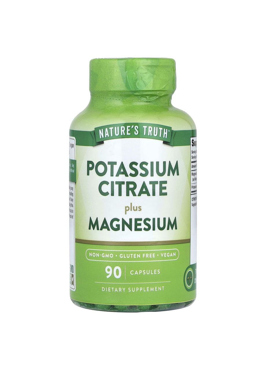 Калій магній Potassium Citrate Plus Magnesium 90 капс Nature's Truth (371922641)